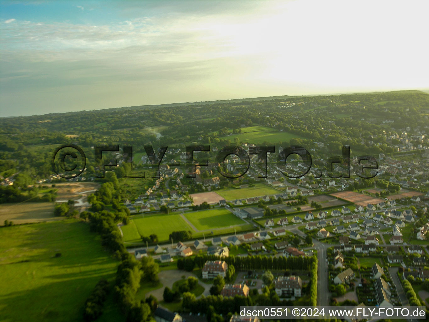 Aerial photograpy of Villers-sur-Mer in the state Calvados, France