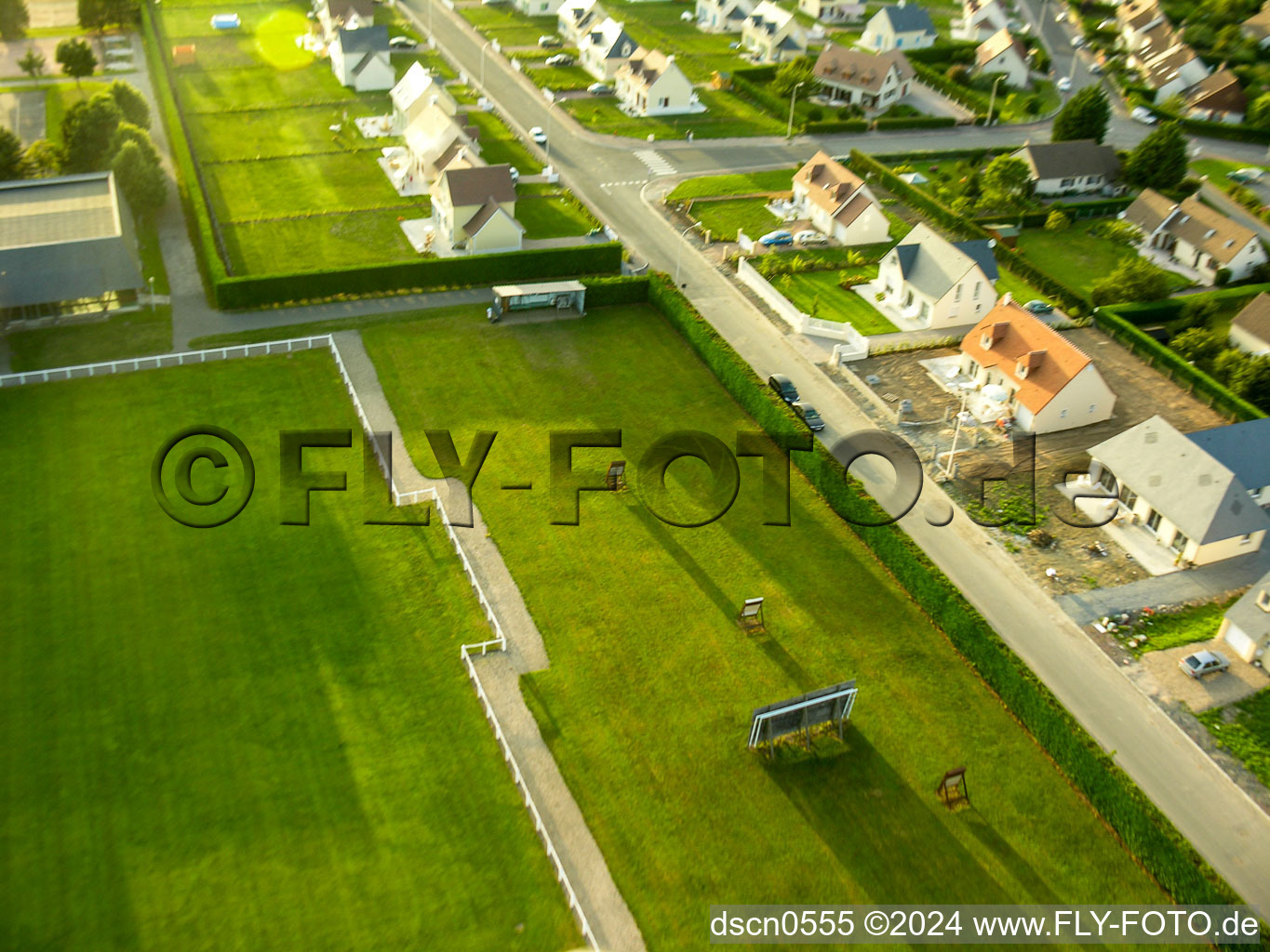 Villers-sur-Mer in the state Calvados, France from above