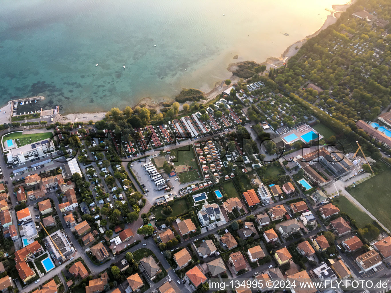 Bergamini Beach in Peschiera del Garda in the state Verona, Italy