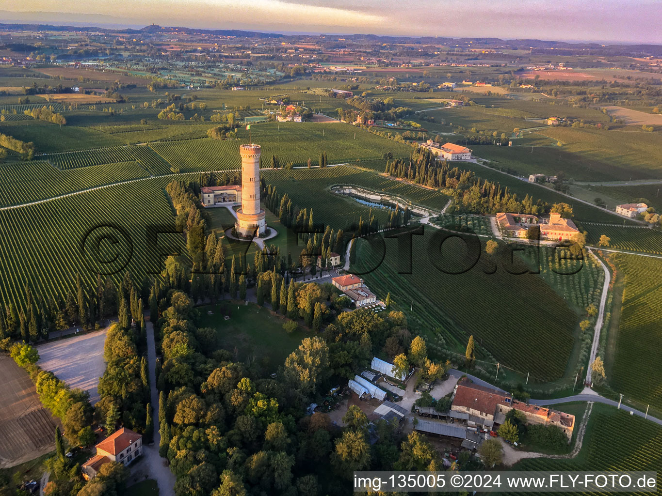 Aerial photograpy of Tower of San Martino della Battaglia