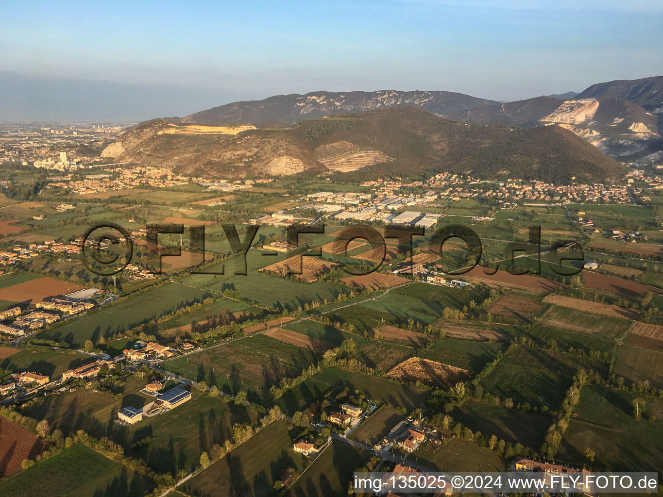 Marble quarries near Mazzano in Nuvolera in the state Brescia, Italy