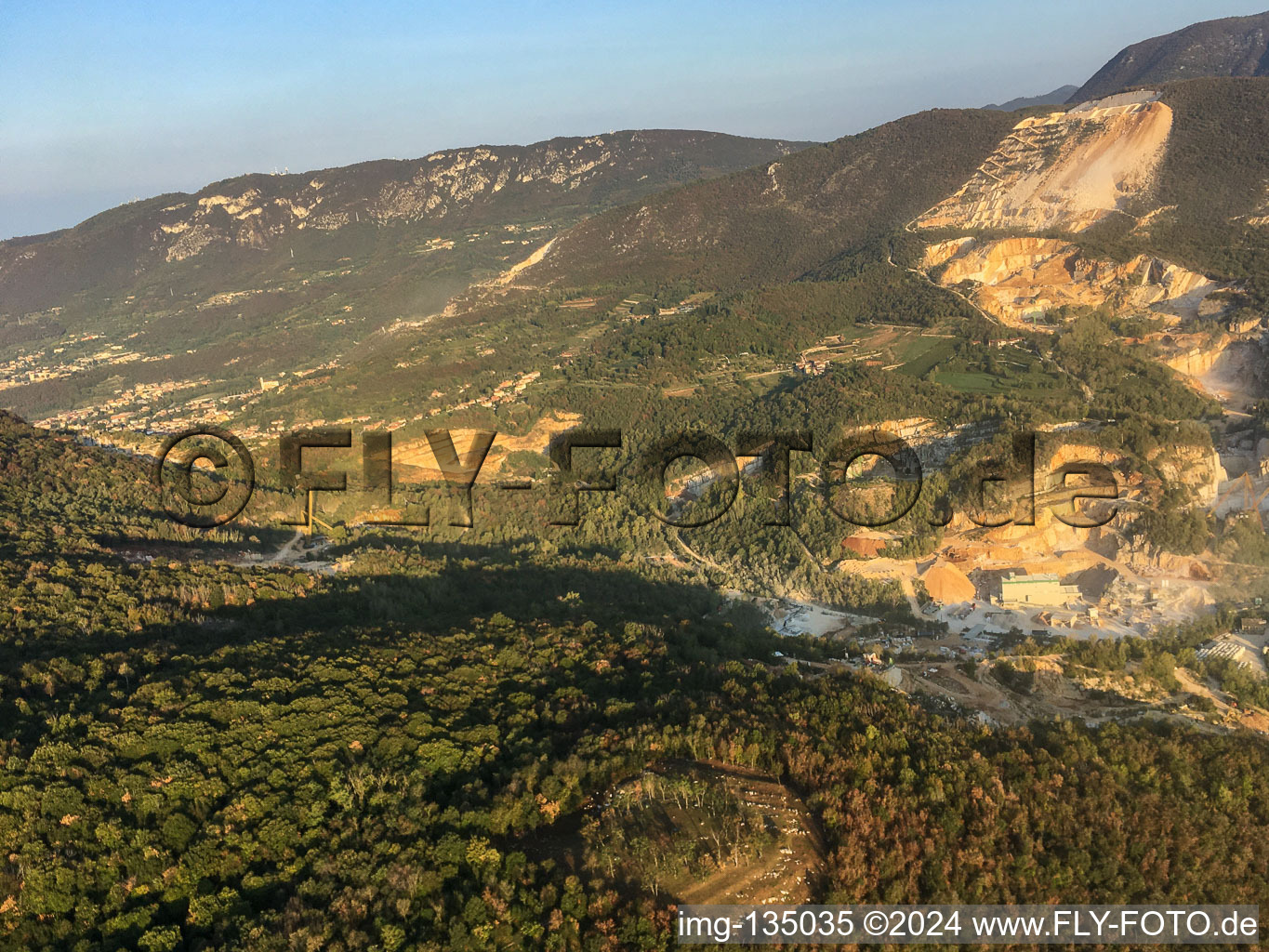 Marble quarries Cava Costruzioni Fontana in Nuvolera in the state Brescia, Italy