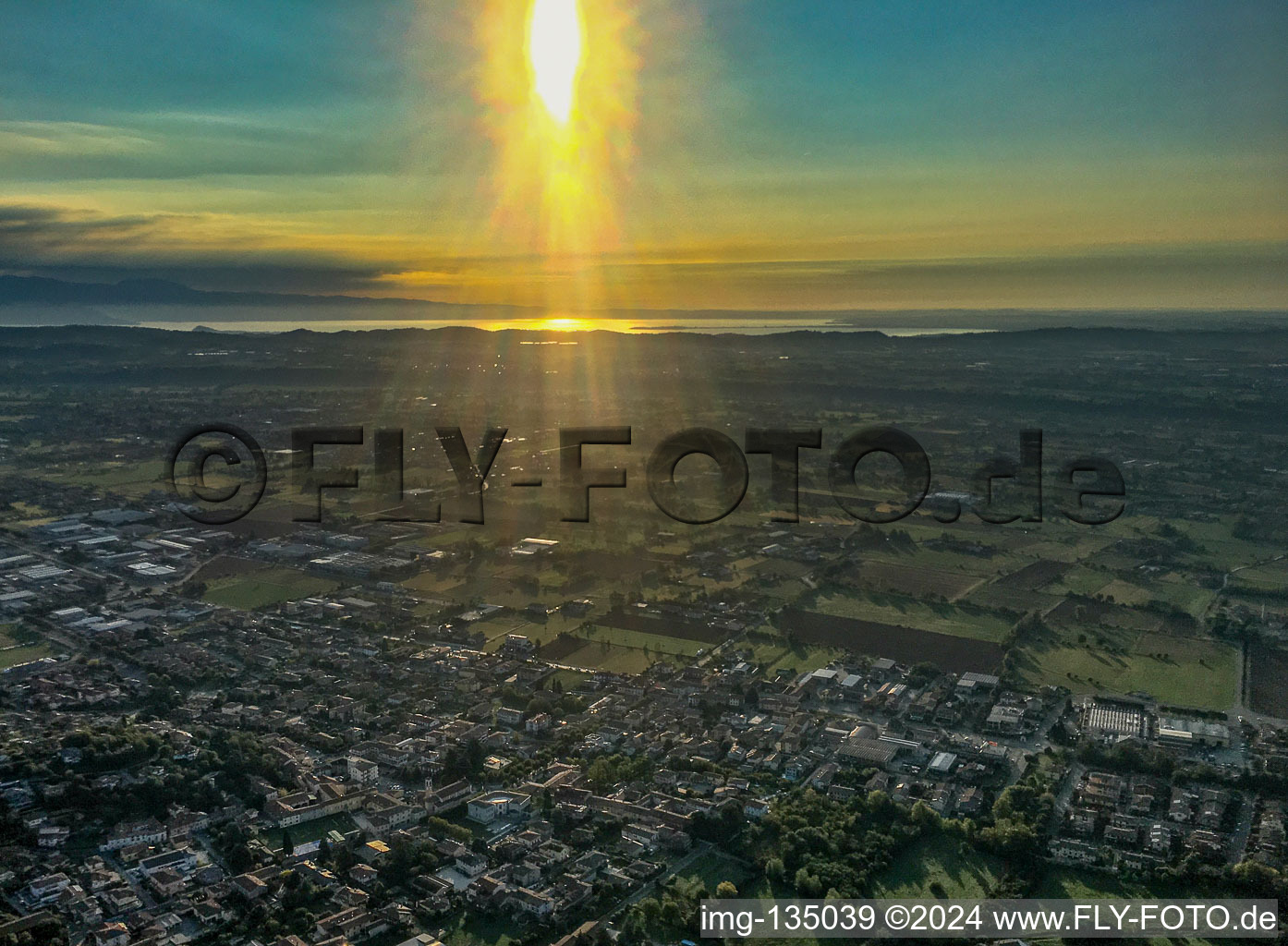 View of Lake Garda in Nuvolento in the state Brescia, Italy