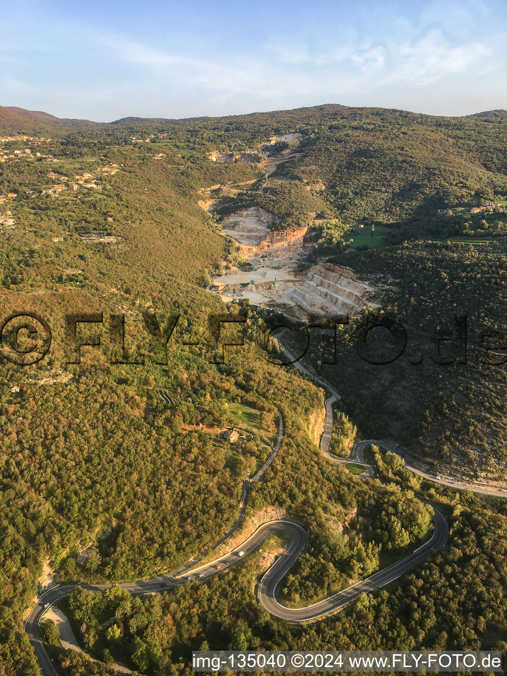 Marble quarries Cava Serle MCV srl in the district Bornidolo in Paitone in the state Brescia, Italy