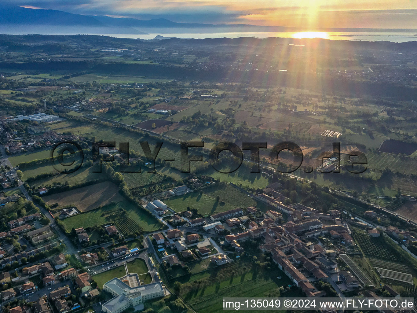 View of Lake Garda in Prevalle in the state Brescia, Italy