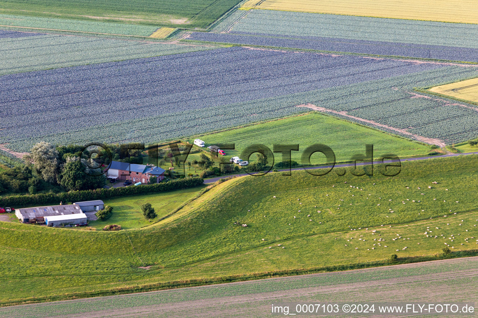 Elpersbüttelelerdeich in Elpersbüttel in the state Schleswig Holstein, Germany