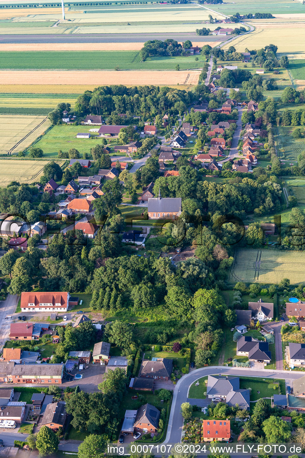 Aerial photograpy of Barlt in the state Schleswig Holstein, Germany