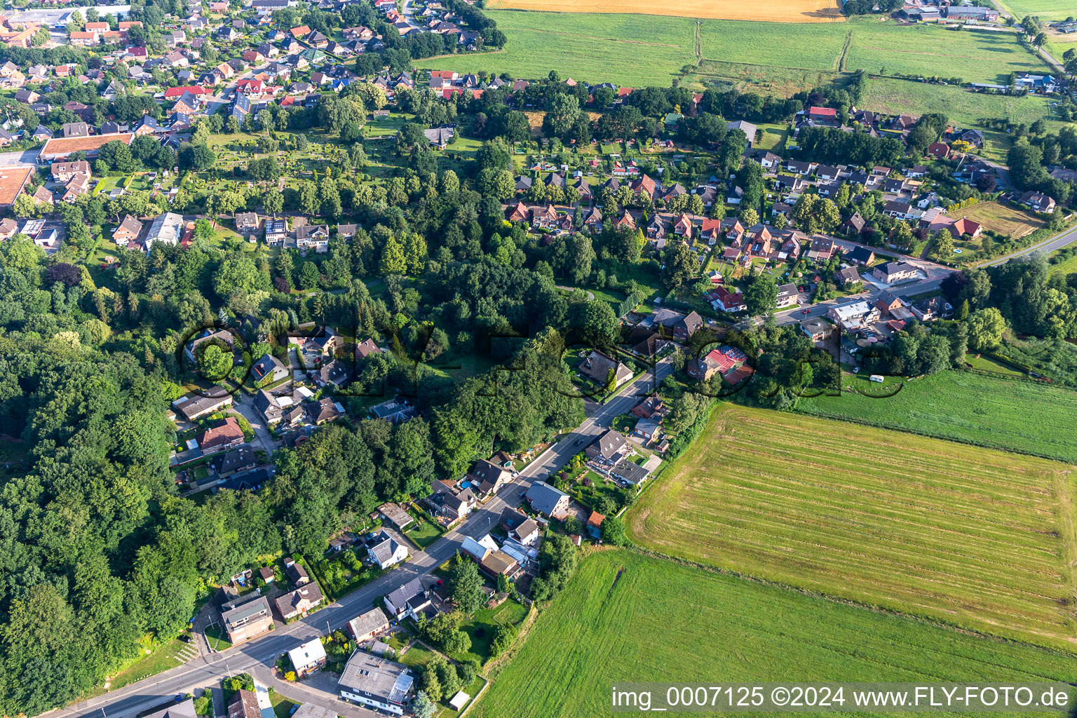 Aerial view of Burg in the state Schleswig Holstein, Germany