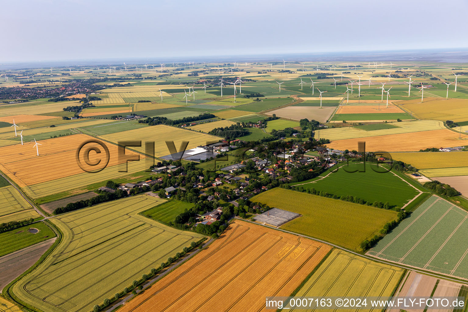 Aerial photograpy of Schülp in the state Schleswig Holstein, Germany