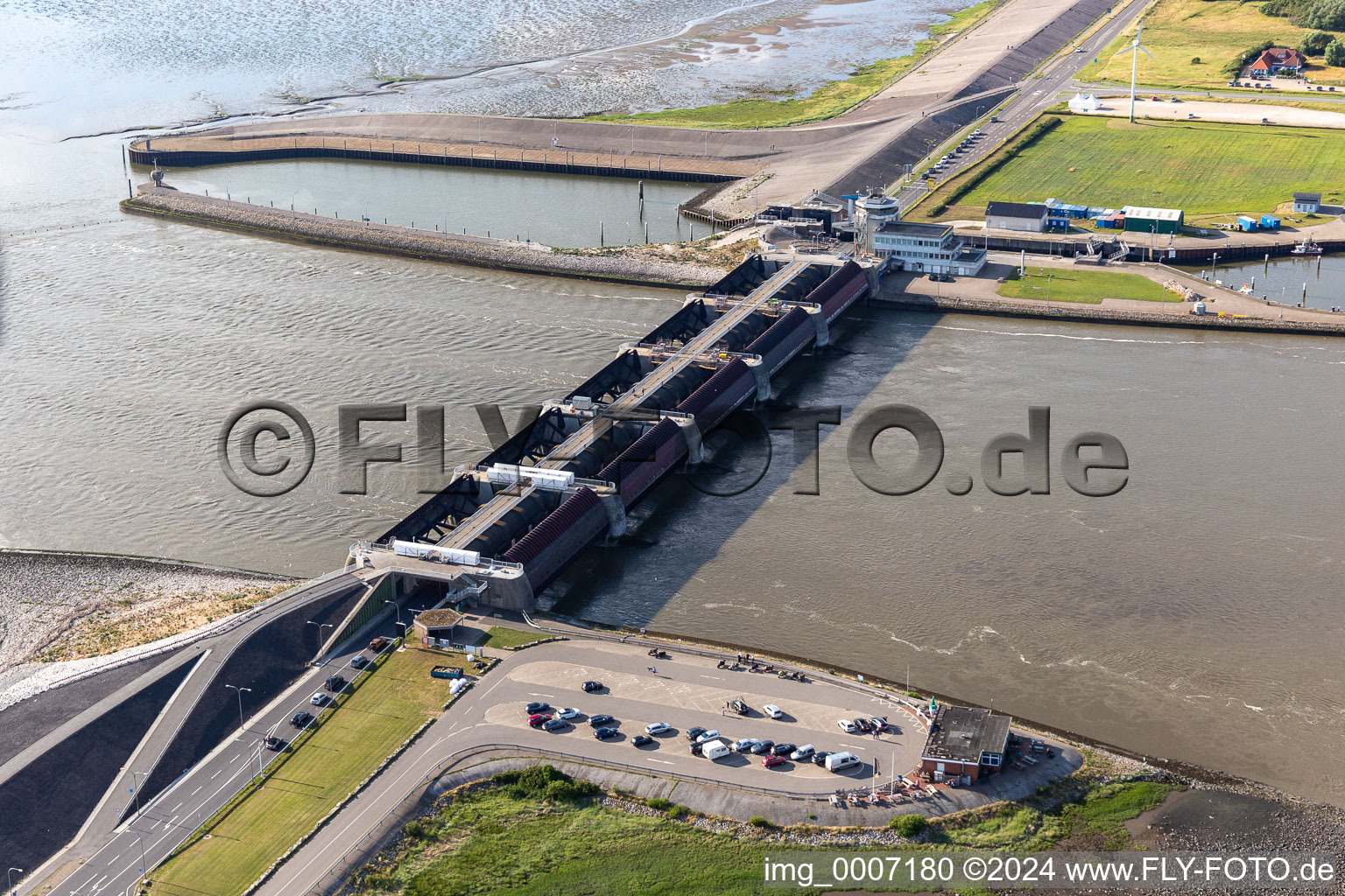 Eider Barrage in Tönning in the state Schleswig Holstein, Germany