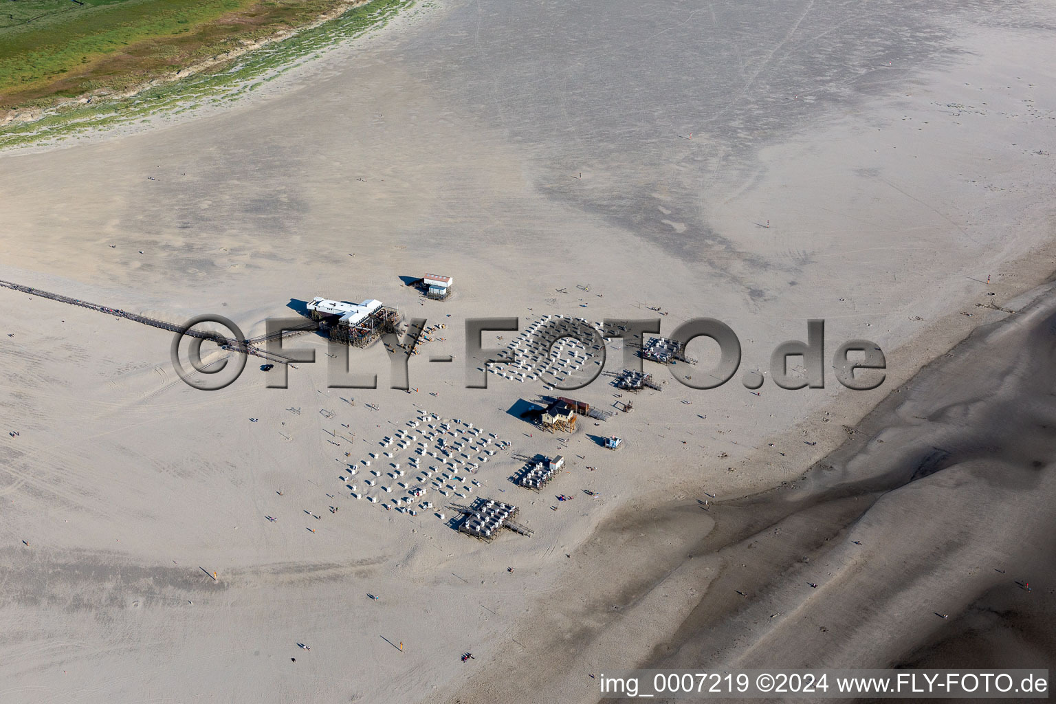 Aerial view of Pier Sankt Peter-Ording in the district Ording in Sankt Peter-Ording in the state Schleswig Holstein, Germany