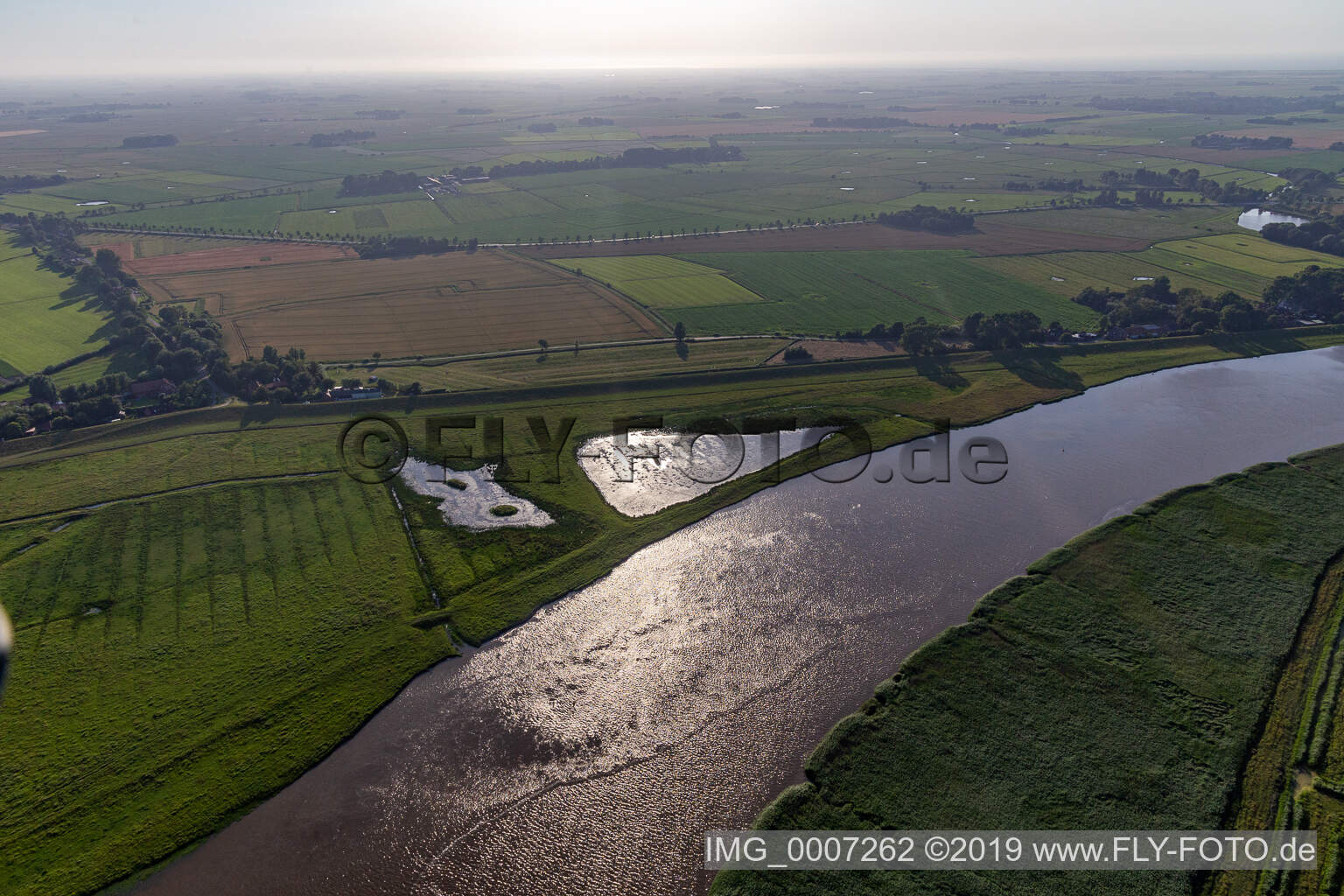 Hemmerdeich in Oldenswort in the state Schleswig Holstein, Germany