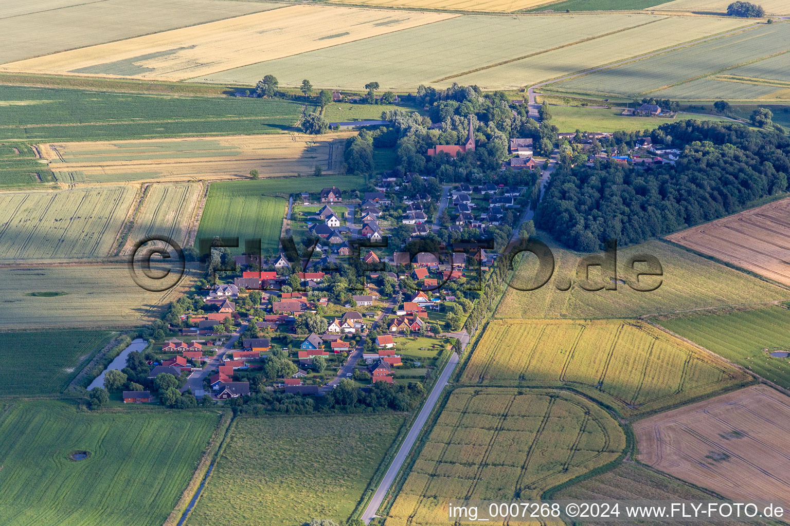 Aerial view of District Kating in Tönning in the state Schleswig Holstein, Germany