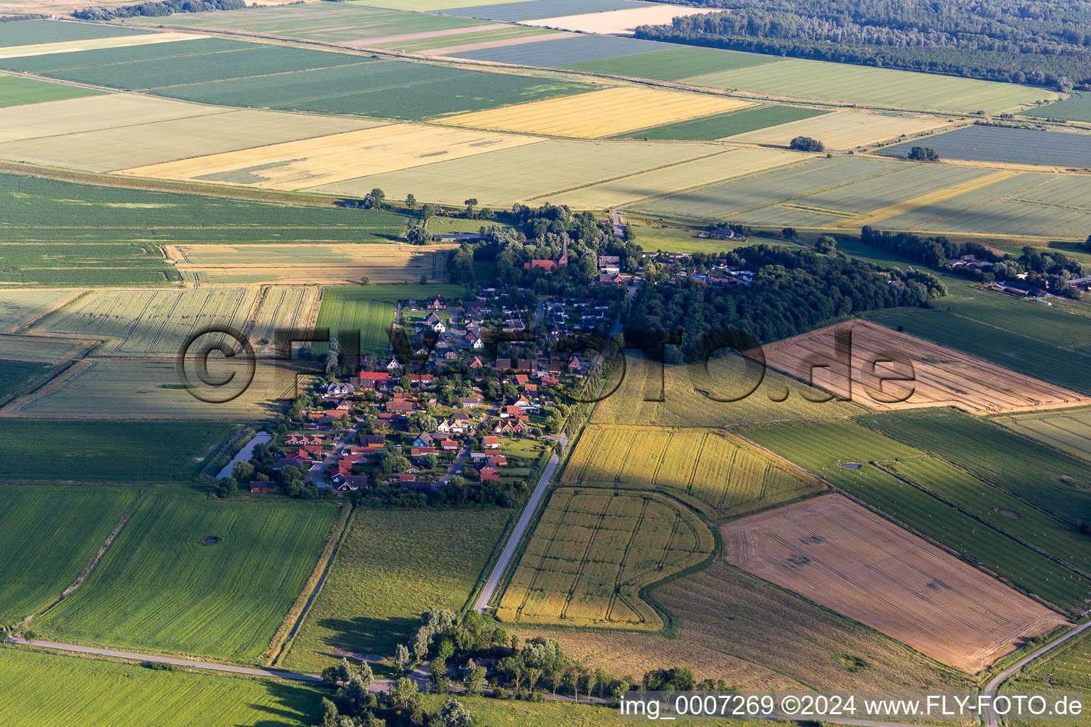 Aerial photograpy of District Kating in Tönning in the state Schleswig Holstein, Germany