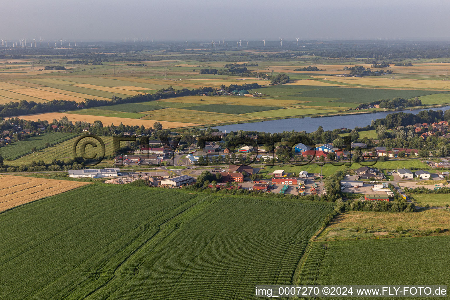 Witzworter Strasse commercial area in the district Hörn in Friedrichstadt in the state Schleswig Holstein, Germany