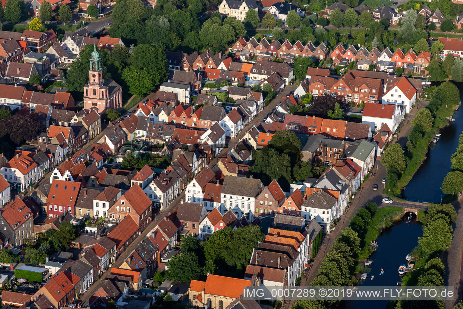 Remonstrant Church in Kirchenstr in Friedrichstadt in the state Schleswig Holstein, Germany