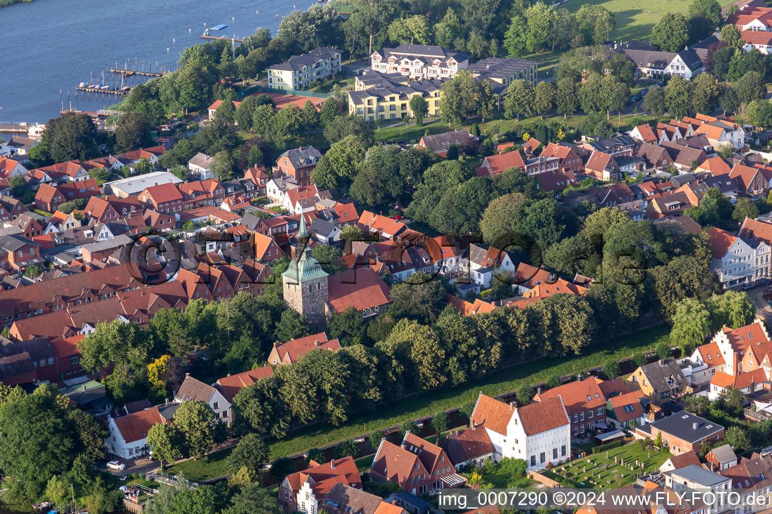 Church building of the St. Christophorus in the Old Town- center in Friedrichstadt in the state Schleswig-Holstein, Germany