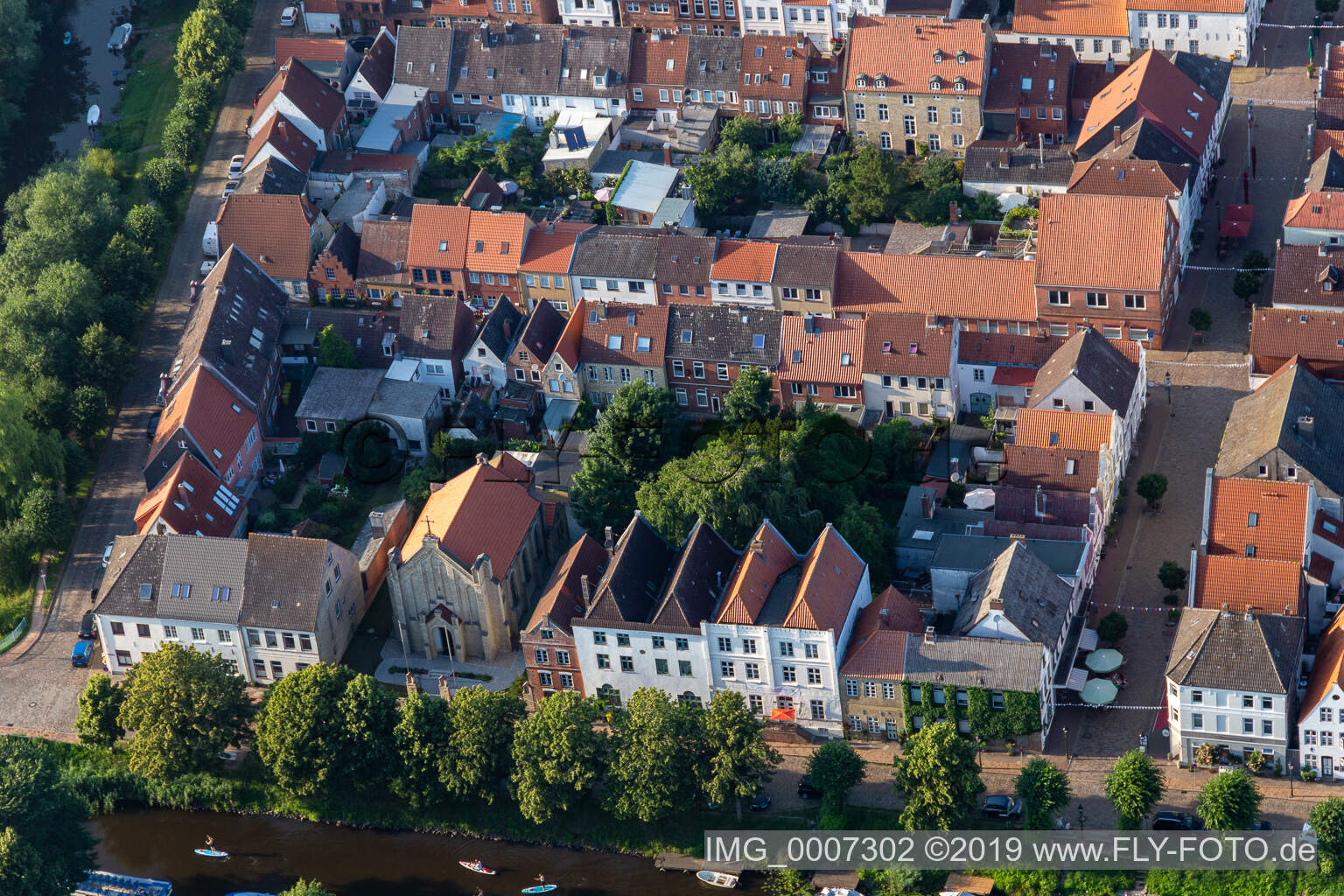 Catholic Church of St. Knud. At Fürstenburgwall in Friedrichstadt in the state Schleswig Holstein, Germany