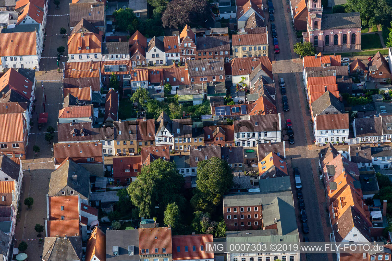 Mittelgrabenstrasse in Friedrichstadt in the state Schleswig Holstein, Germany