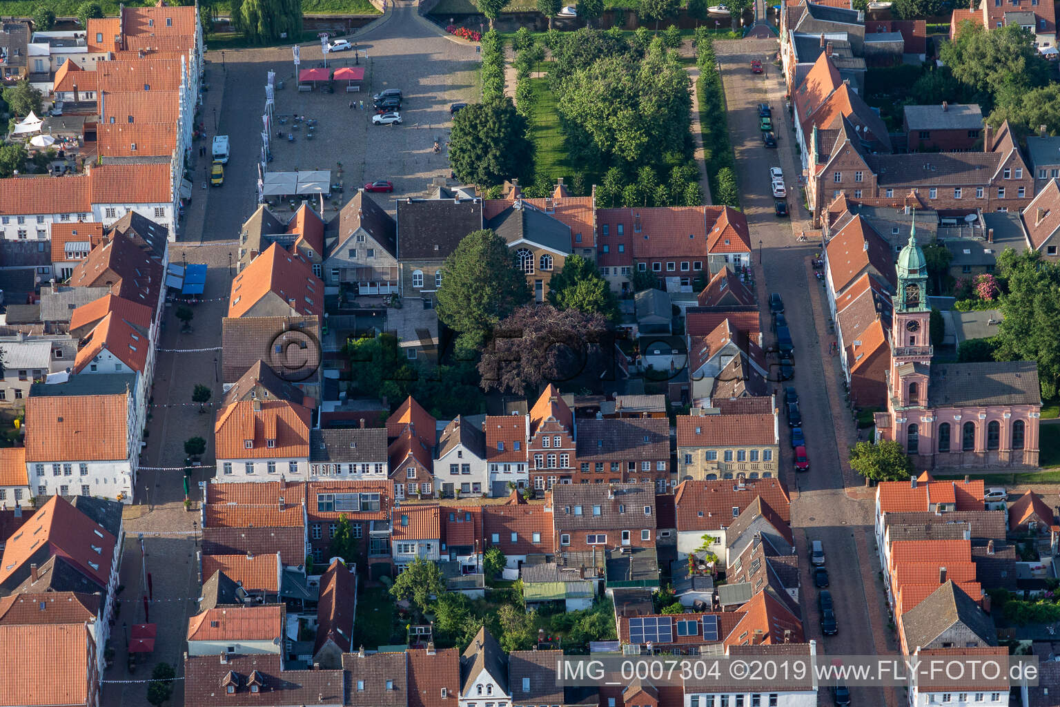 Kirchenstr in Friedrichstadt in the state Schleswig Holstein, Germany