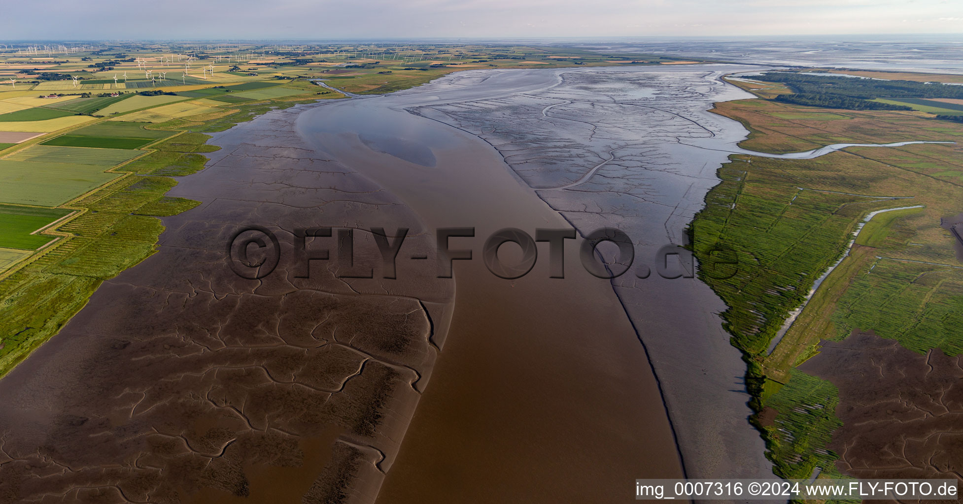 Eider estuary in Tönning in the state Schleswig Holstein, Germany