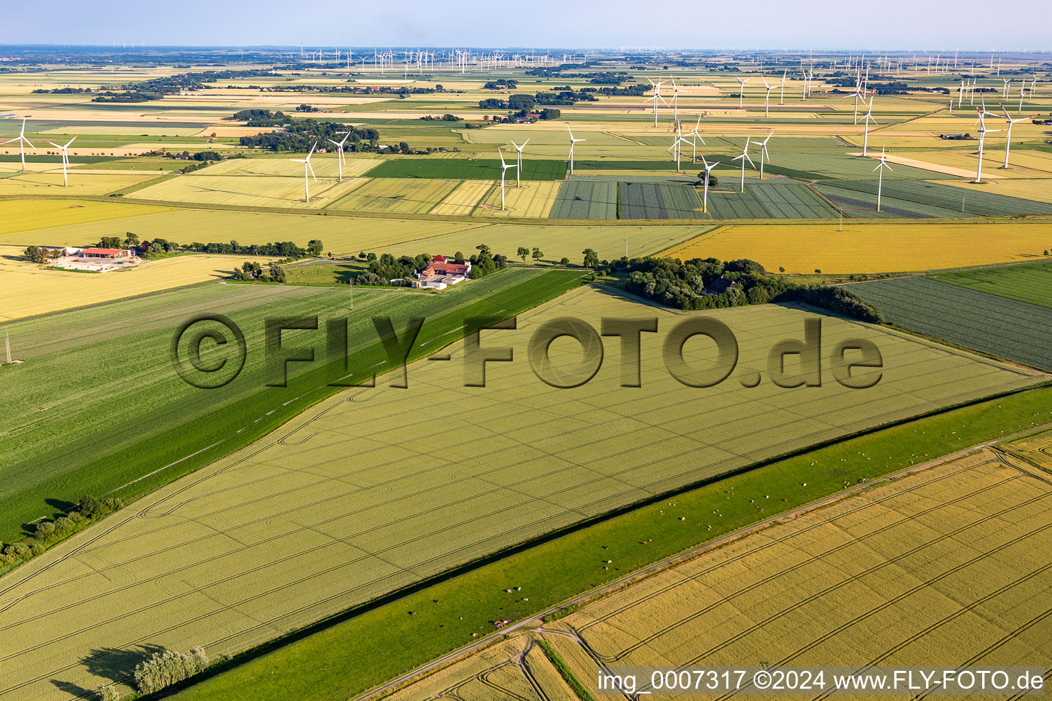 Karolinenkoog in the state Schleswig Holstein, Germany