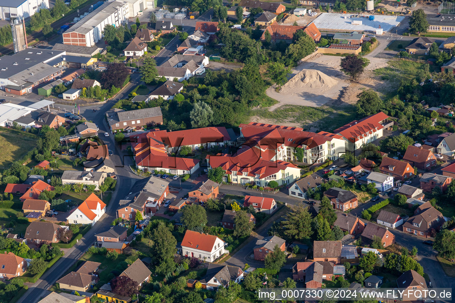 Building the retirement home Seniorenhaus Sonnenhof and Rosengarten in Lunden in the state Schleswig-Holstein, Germany