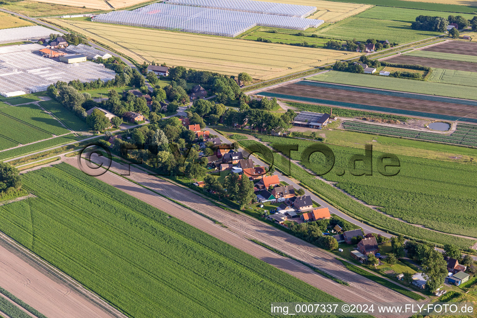 Aerial photograpy of District Schülperweide in Schülp in the state Schleswig Holstein, Germany