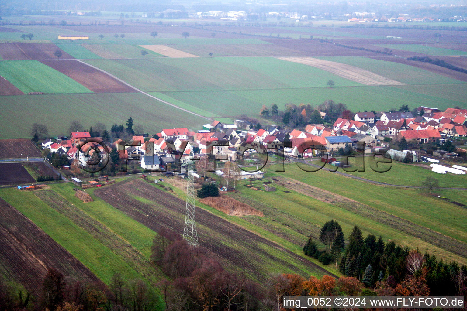 End of Saarstr in Kandel in the state Rhineland-Palatinate, Germany