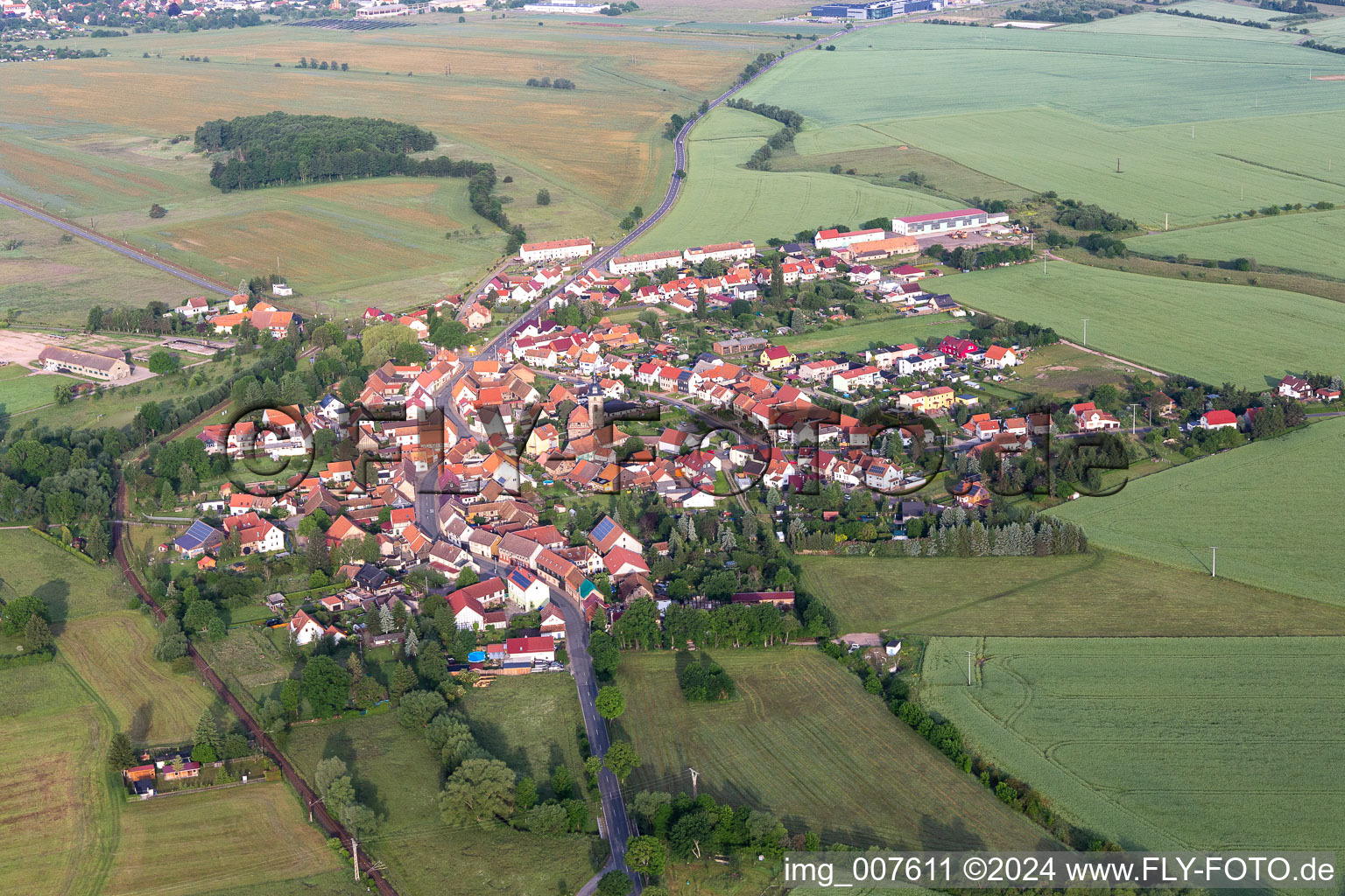 Town View of the streets and houses of the residential areas in Wahlwinkel in the state Thuringia, Germany