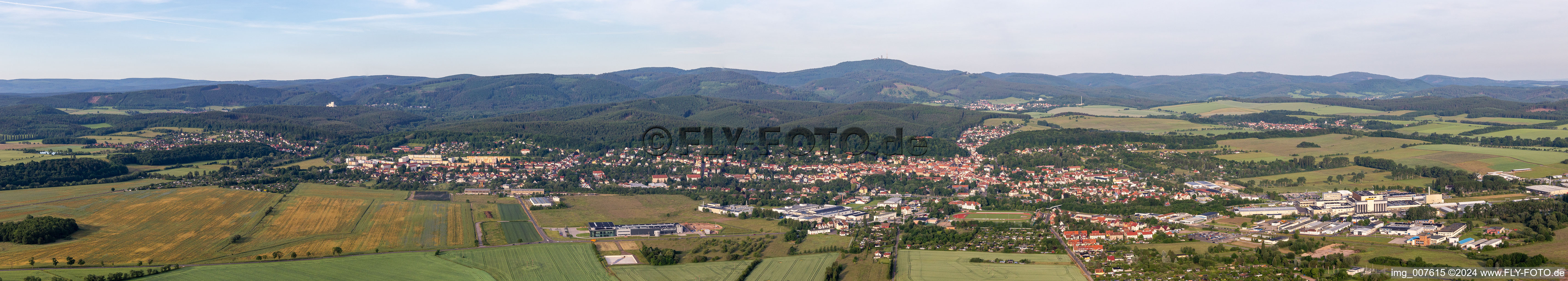 Panorama in Waltershausen in the state Thuringia, Germany