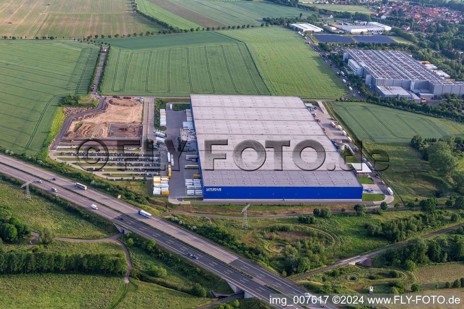 Warehouses and forwarding building of Rhenus SE & Co. KG in Hoerselgau in the state Thuringia, Germany