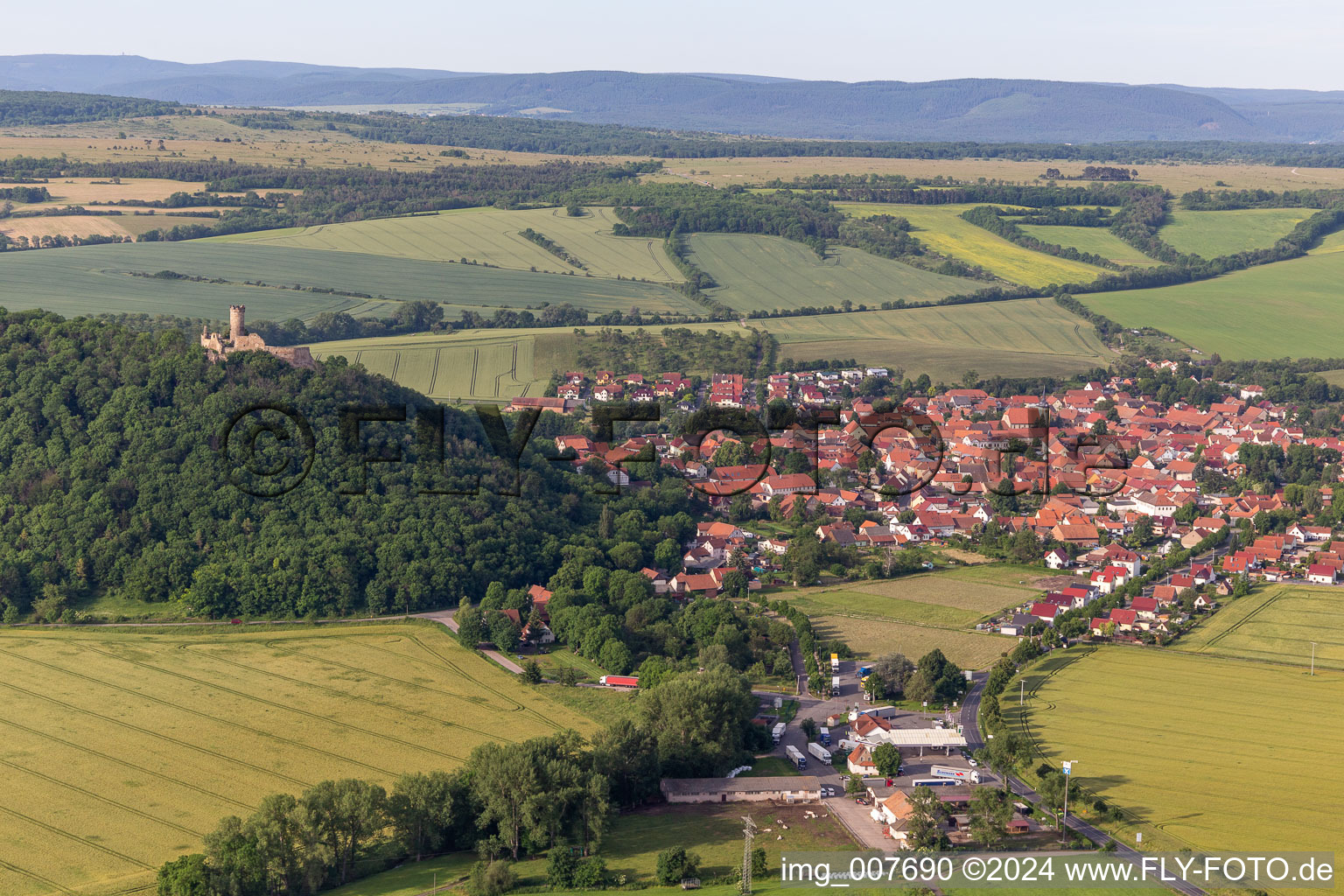 Mühlburg above the town in the district Mühlberg in Drei Gleichen in the state Thuringia, Germany