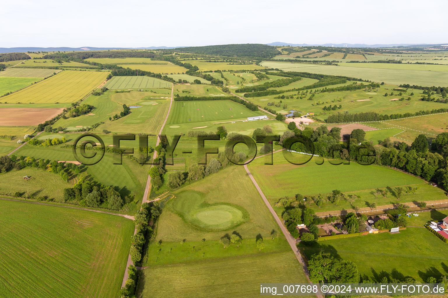 Grounds of the Golf course at " Drei Gleichen Muehlberg e.V. " in Muehlberg in the state Thuringia, Germany