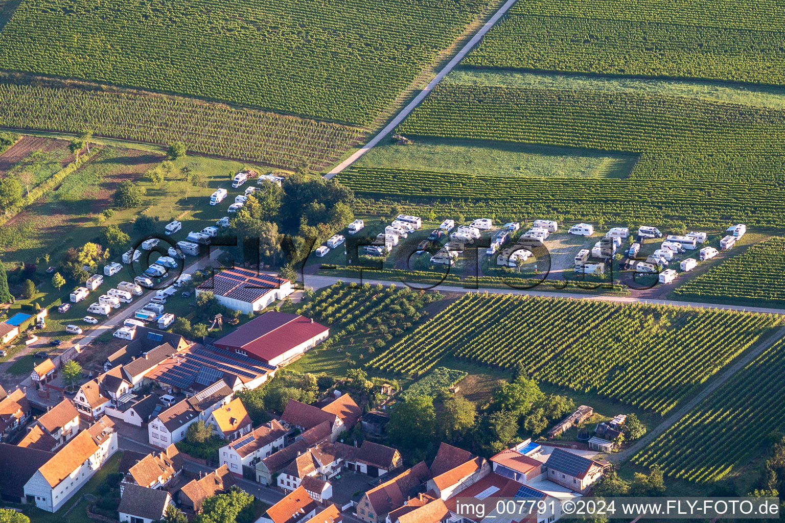 Motorhome parking in Dierbach in the state Rhineland-Palatinate, Germany