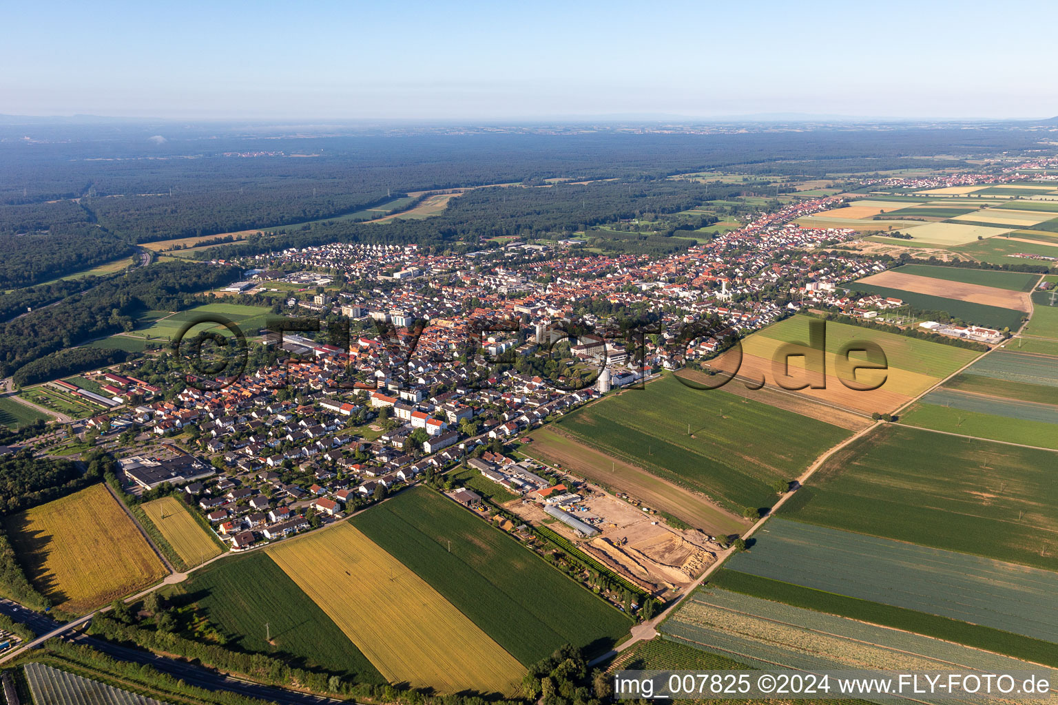 Aerial view of Kandel in the state Rhineland-Palatinate, Germany