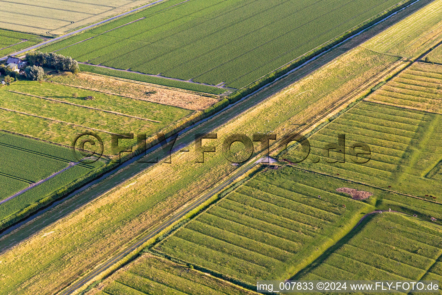 Aerial photograpy of Wesselburenerkoog in the state Schleswig Holstein, Germany