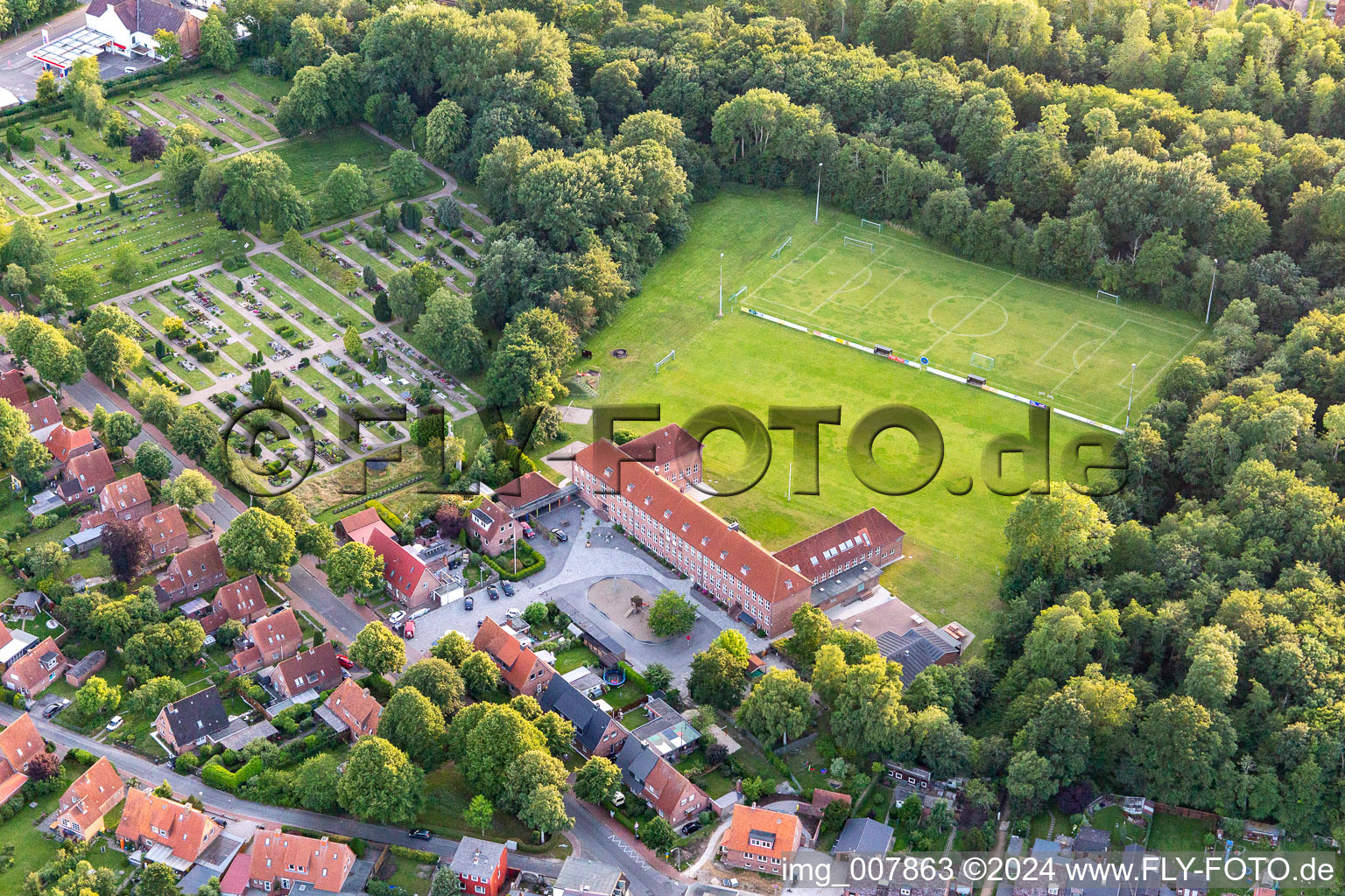 Tönning in the state Schleswig Holstein, Germany out of the air