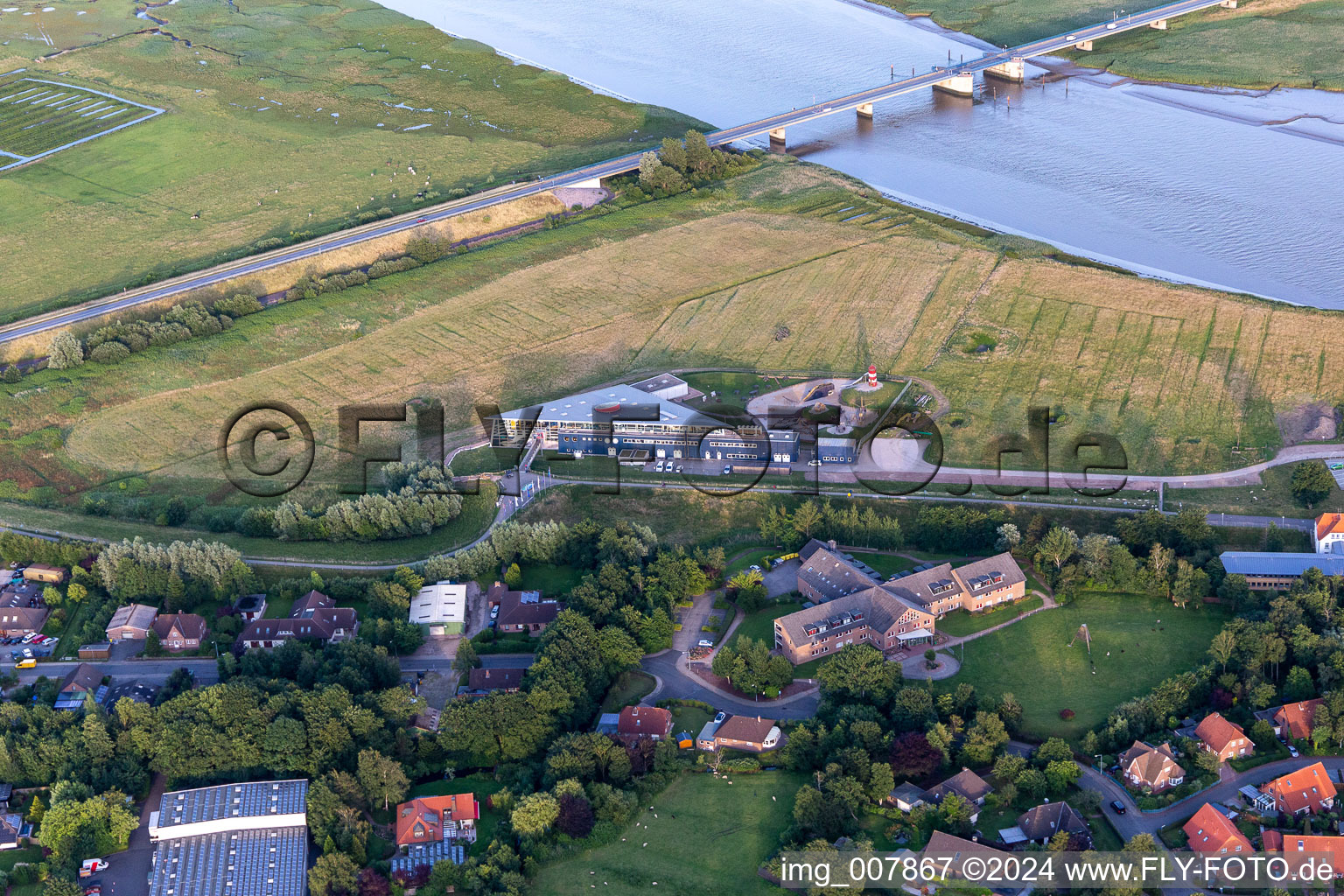 Aerial photograpy of Multimar Wattforum in Tönning in the state Schleswig Holstein, Germany