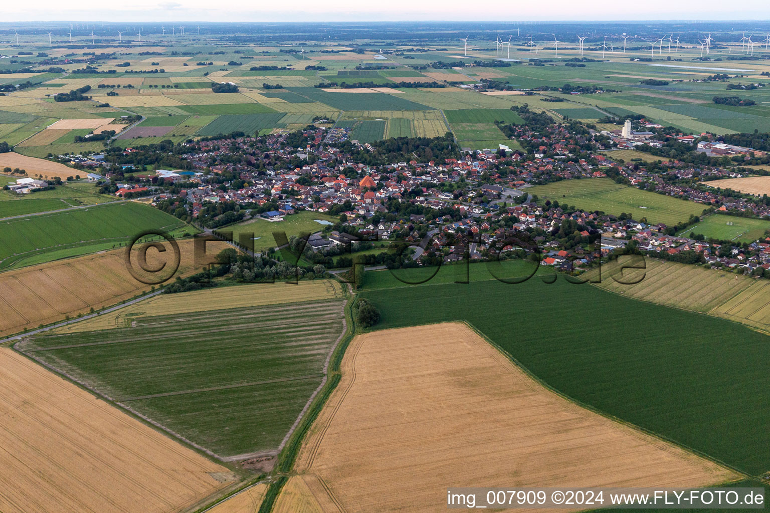 Aerial view of Norddeich in the state Schleswig Holstein, Germany