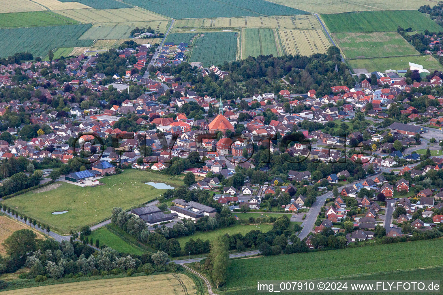 Aerial photograpy of Norddeich in the state Schleswig Holstein, Germany