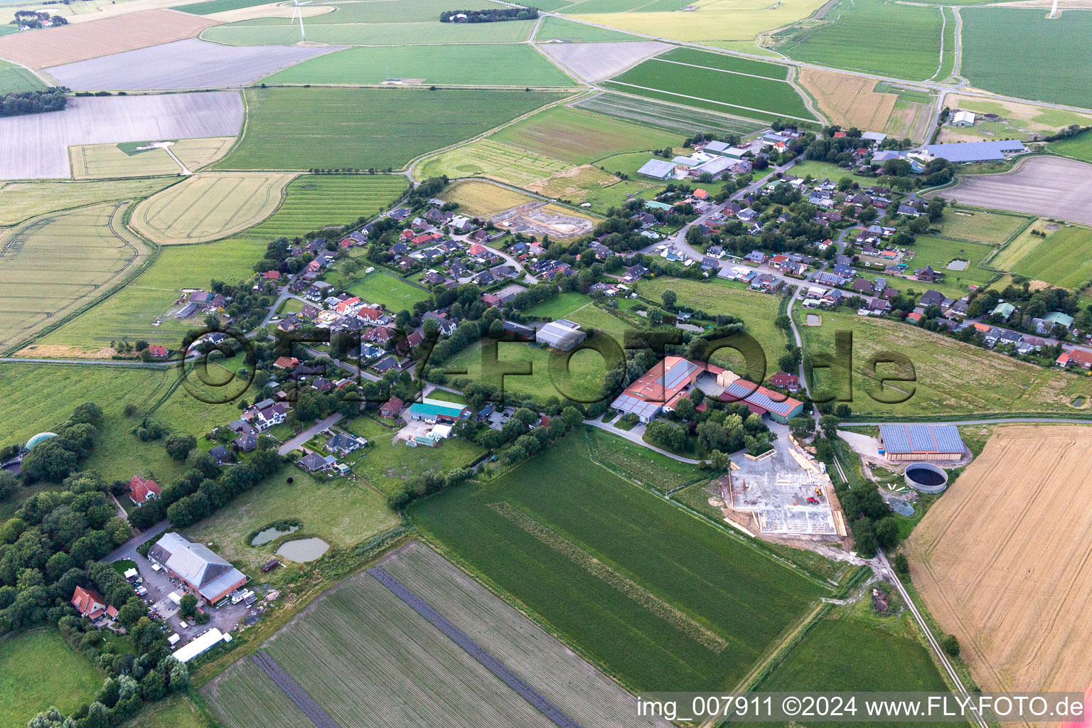 Oblique view of Norddeich in the state Schleswig Holstein, Germany