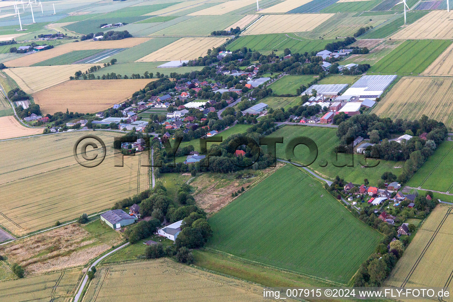 Schülp in the state Schleswig Holstein, Germany from above