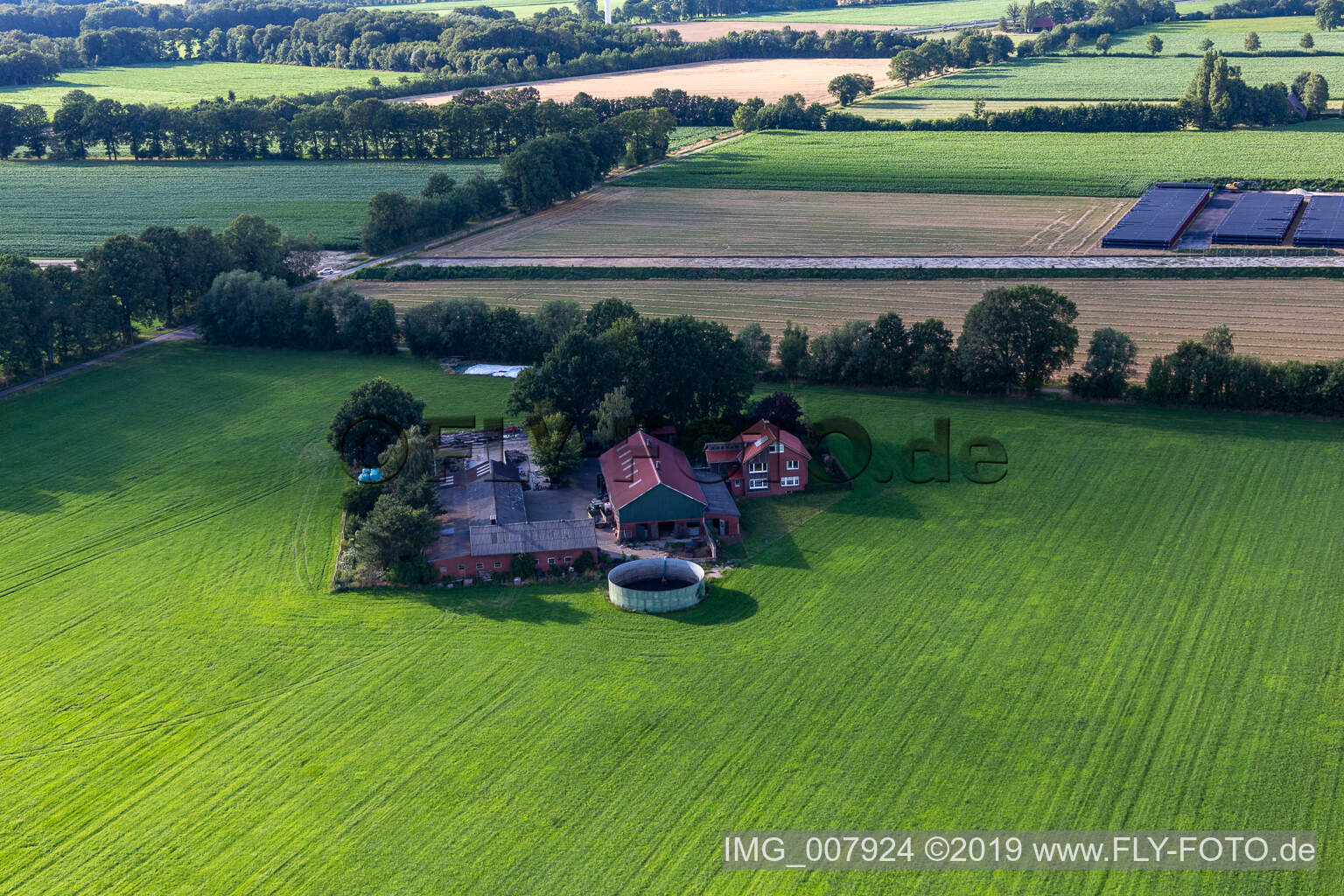 Aerial view of Hochmoor in the state North Rhine-Westphalia, Germany