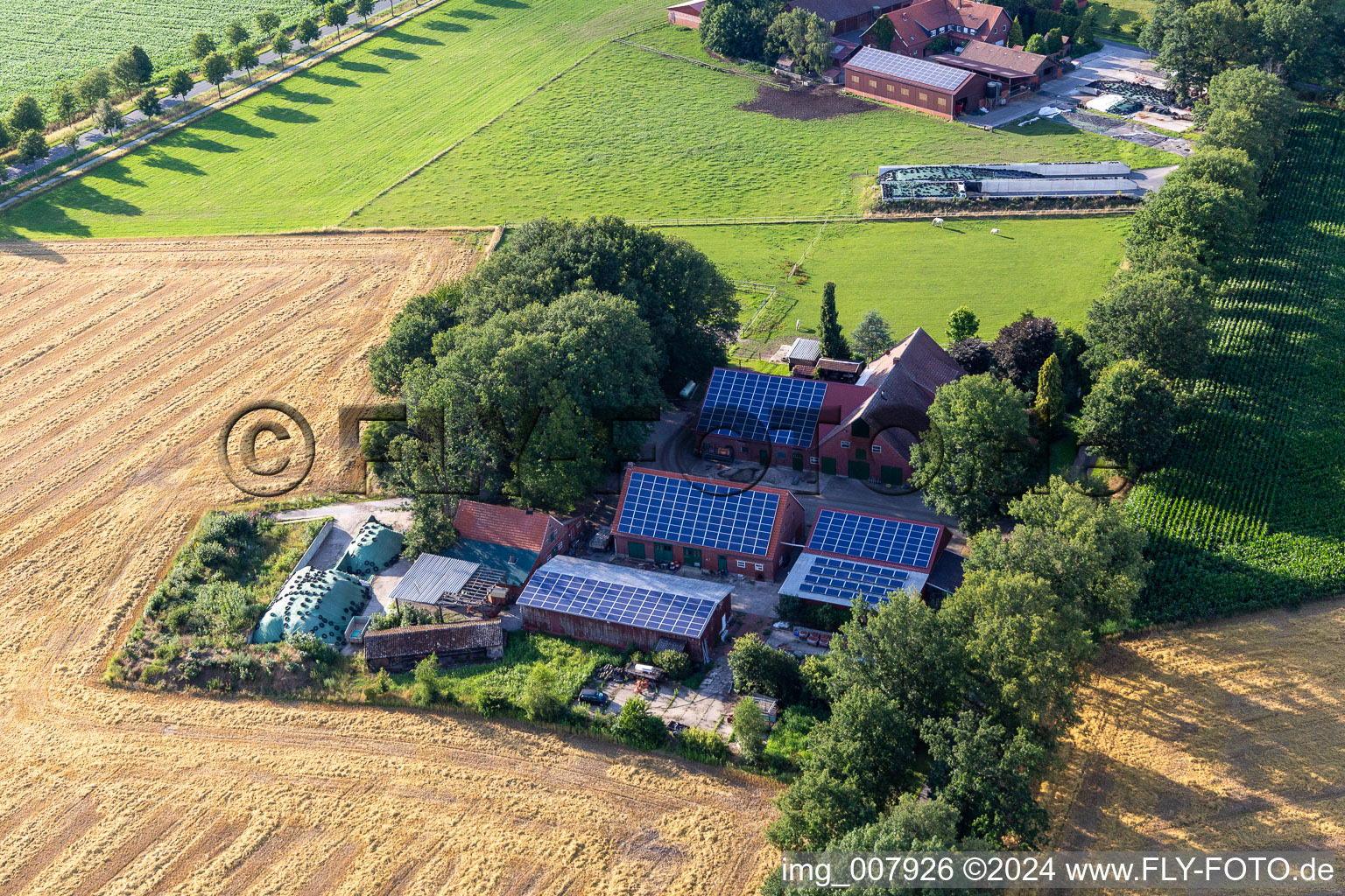 Aerial view of Gescher in the state North Rhine-Westphalia, Germany