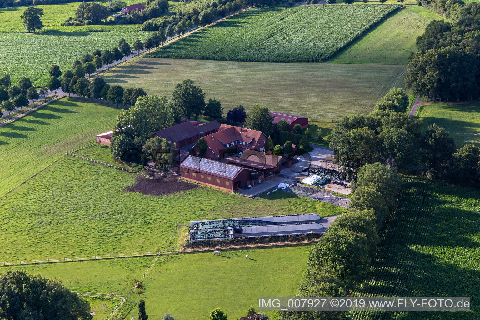 Aerial photograpy of Gescher in the state North Rhine-Westphalia, Germany