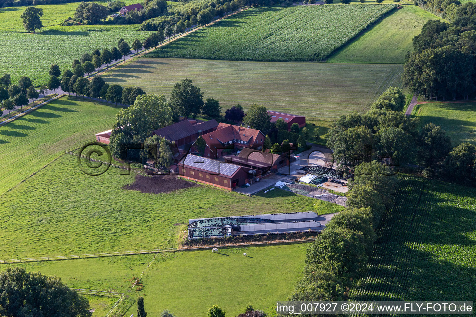 Aerial photograpy of Gescher in the state North Rhine-Westphalia, Germany