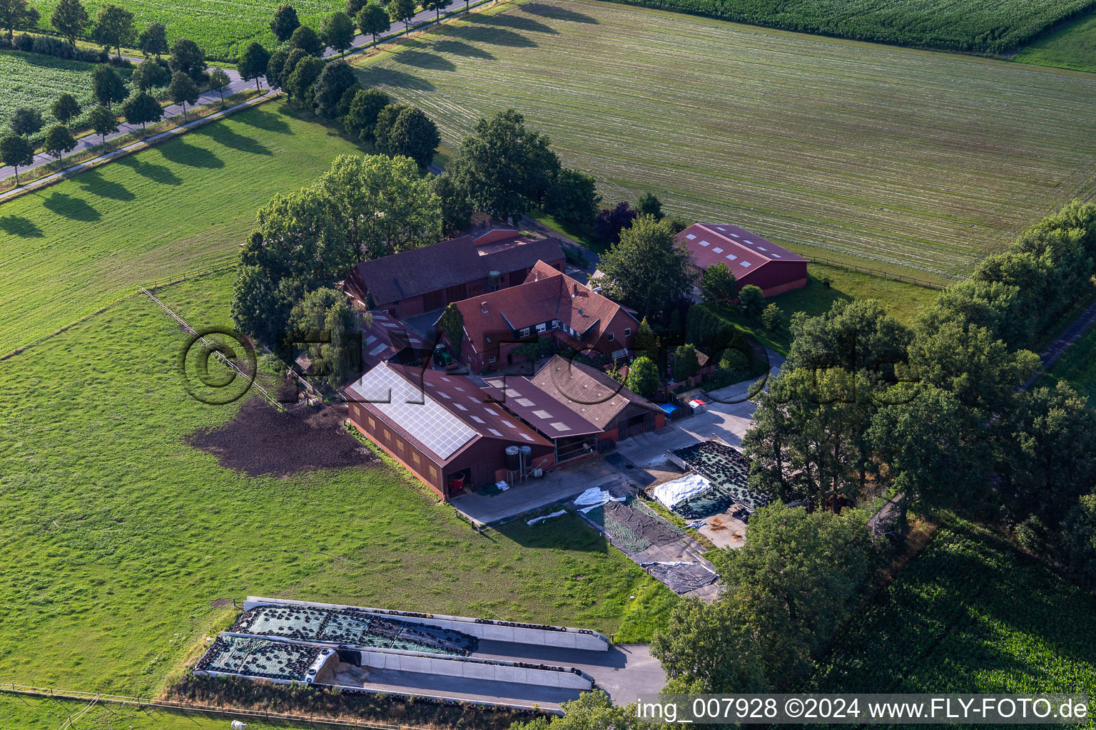 Oblique view of Gescher in the state North Rhine-Westphalia, Germany