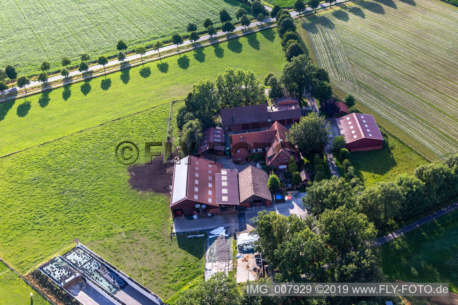 Gescher in the state North Rhine-Westphalia, Germany from above