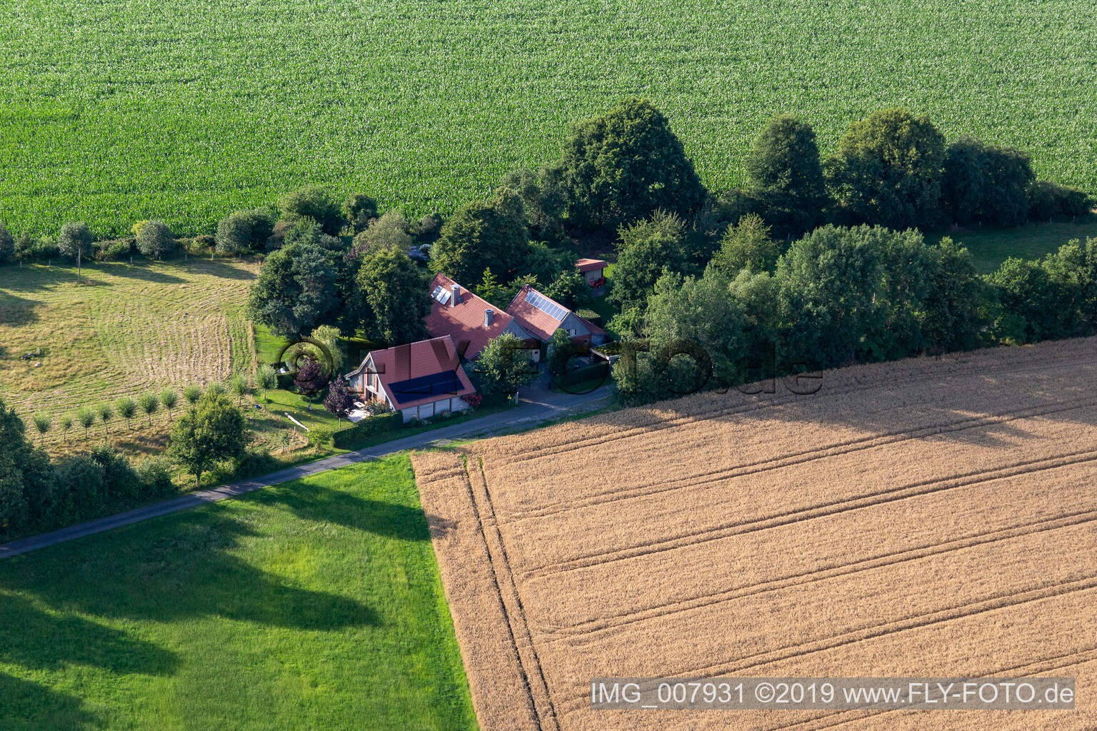 Gescher in the state North Rhine-Westphalia, Germany seen from above